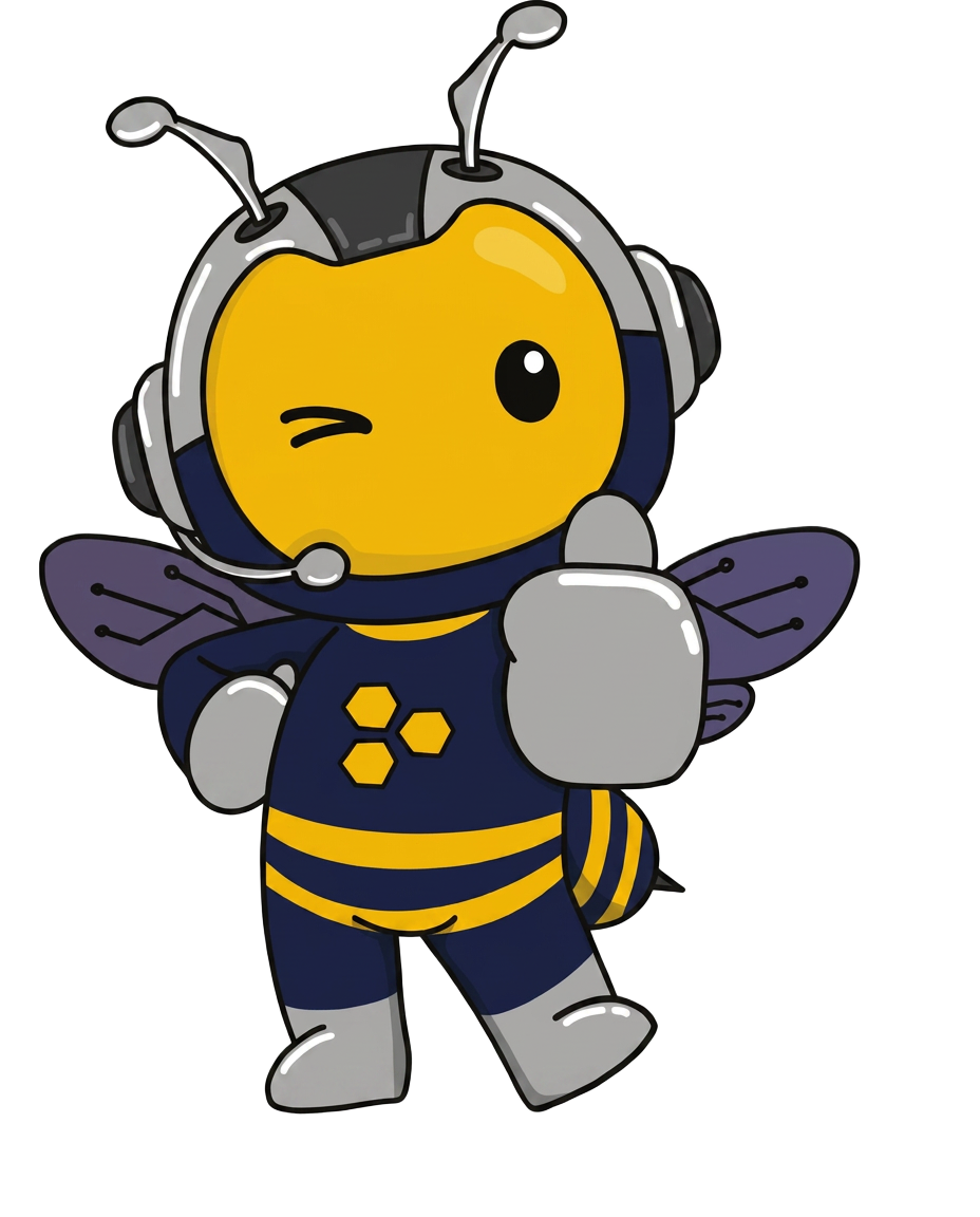 Mascotte TOM-E, l'intelligence artificielle rédactrice SEO de DigiiBuz
