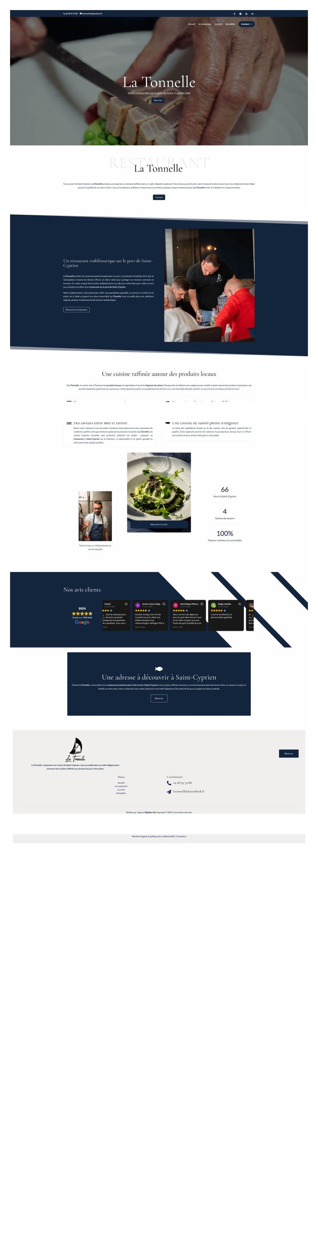 Aperçu du site Restaurant La Tonnelle