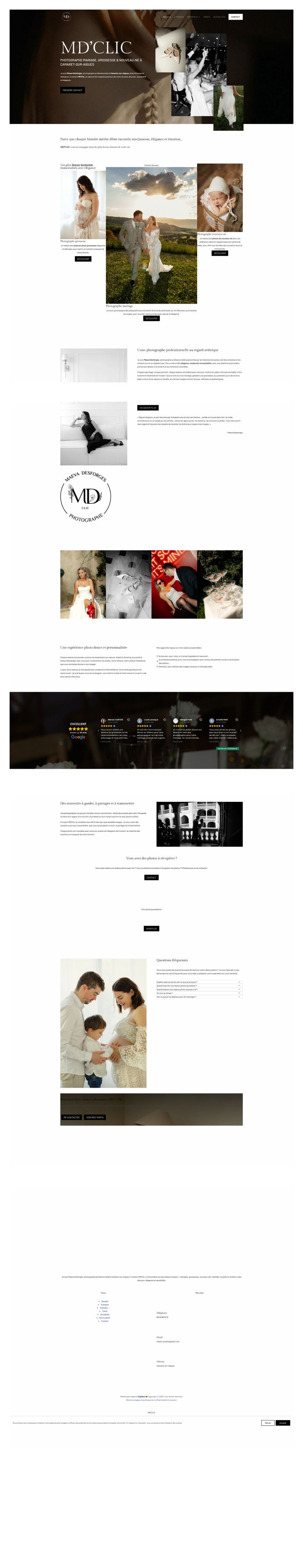 Aperçu du site MD Clic Studio